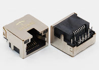 Thru - Hole Offset PCB Low Profile RJ45 Jack Shielded Single Port For Ethernet